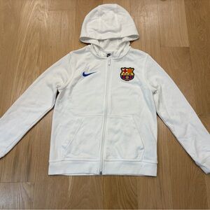 Nike Kids Barcelona Hoodie with Swoosh and Logo